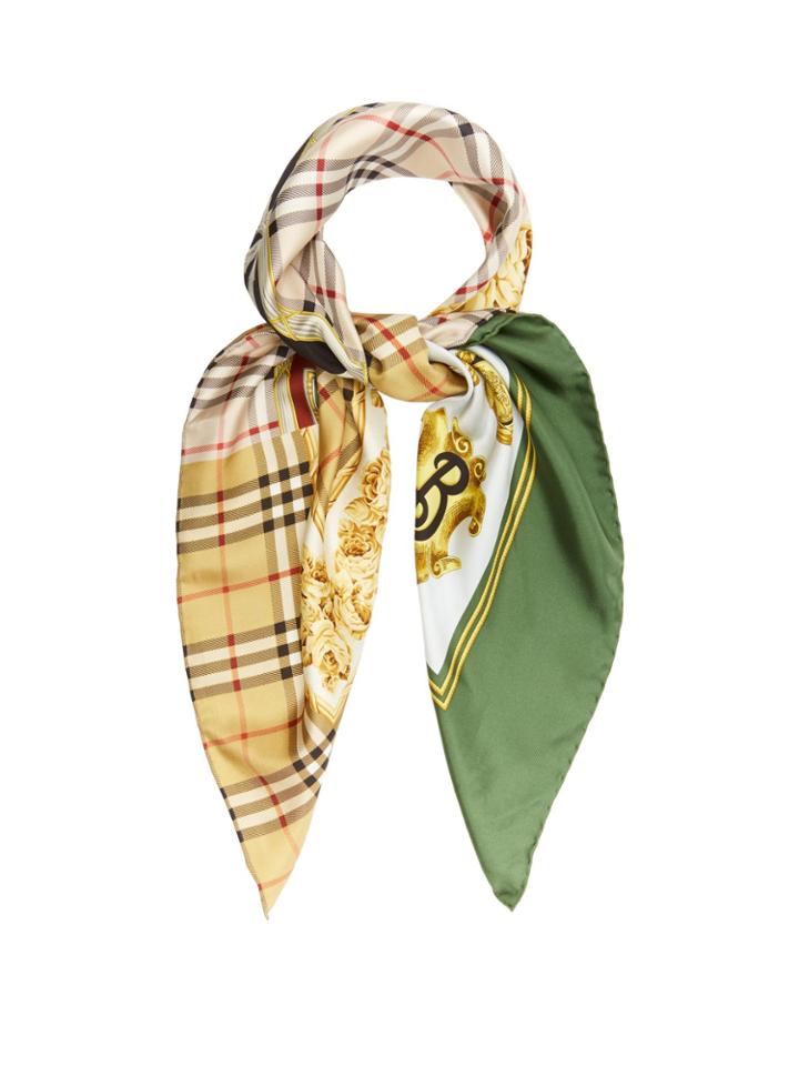 Burberry Archive-print Silk Square Scarf