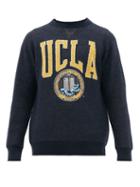 Matchesfashion.com Junya Watanabe - Ucla Intarsia Crew Neck Wool Sweater - Mens - Navy