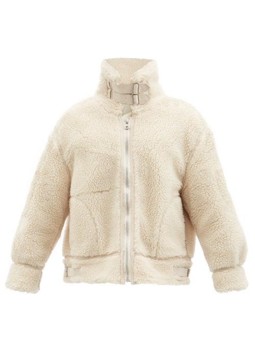 Kuro - B3 High-neck Faux-shearling Jacket - Mens - Cream