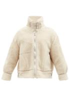 Kuro - B3 High-neck Faux-shearling Jacket - Mens - Cream