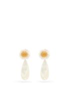 Matchesfashion.com Lizzie Fortunato - Fresh Cut Daisy Gold-plated Drop Earrings - Womens - Pearl