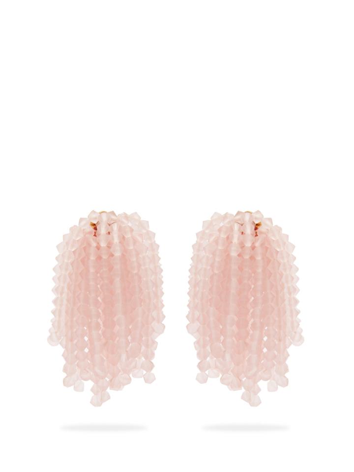 Vanda Jacintho Shower Bead-embellished Clip-on Earrings