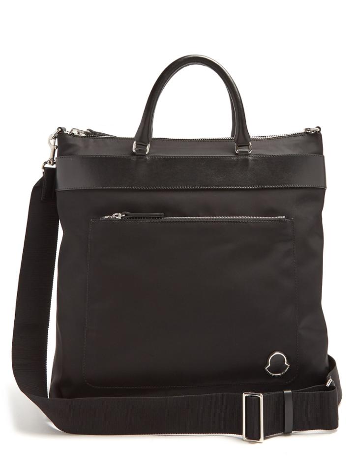 Moncler Nylon And Leather-trimmed Tote