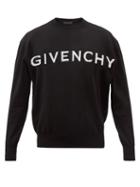 Givenchy - Logo-intarsia Cashmere Sweater - Womens - Black