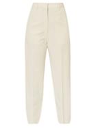 Lemaire - Twill Wide-leg Twill Trousers - Womens - Cream