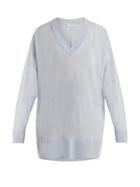 The Row Sabrinah Oversized V-neck Wool Sweater
