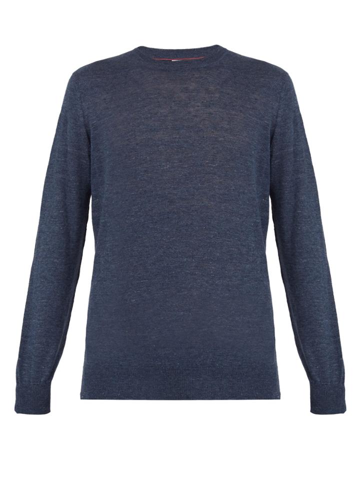 Brunello Cucinelli Crew-neck Linen-blend Sweater