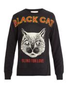 Gucci Cat-print Crew-neck Sweatshirt