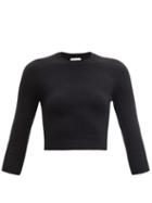 Matchesfashion.com Joostricot - Cropped Cotton-blend Sweater - Womens - Black