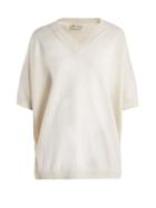 Matchesfashion.com Connolly - V Neck Cashmere And Linen Blend Sweater - Womens - White
