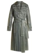 Matchesfashion.com Wanda Nylon - Tie Waist Coated Tartan Trench Coat - Womens - Brown Multi