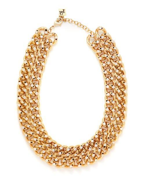 Matchesfashion.com Rosantica By Michela Panero - Liberta Crystal Chain Choker Necklace - Womens - Gold