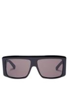 Matchesfashion.com Balenciaga - Square Flat Top Acetate Sunglasses - Womens - Black