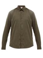 Matchesfashion.com Sunspel - Cotton Blend Corduroy Shirt - Mens - Khaki