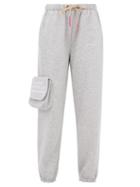 Matchesfashion.com Natasha Zinko - Marled Cotton Blend Track Pants - Womens - Grey