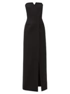 Matchesfashion.com Givenchy - Strapless Wool Grain De Poudre Gown - Womens - Black