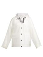 Matchesfashion.com Proenza Schouler Pswl - Logo Print Transparent Raincoat - Womens - White Multi