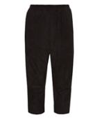 By Walid Roy Suede Cropped Trousers