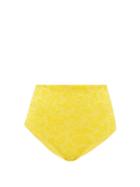 Matchesfashion.com Mara Hoffman - Lydia Floral-cloque Bikini Briefs - Womens - Yellow