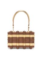 Matchesfashion.com Sabry Marouf - The Djed Minaudire Gold Leaf & Wood Bag - Womens - Gold Multi