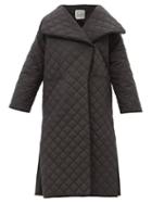 Totme - Quilted Recycled-shell Wrap Coat - Womens - Black
