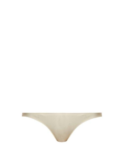 Matchesfashion.com Rochelle Sara - The Mercer Low Rise Bikini Briefs - Womens - White