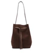 Mansur Gavriel Drawstring Hobo Leather-lined Suede Bag