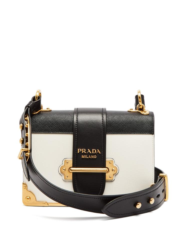 Prada Cahier Leather Cross-body Bag