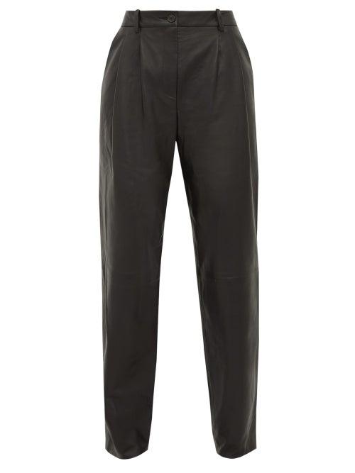Matchesfashion.com Nili Lotan - Lodie Leather Trousers - Womens - Black