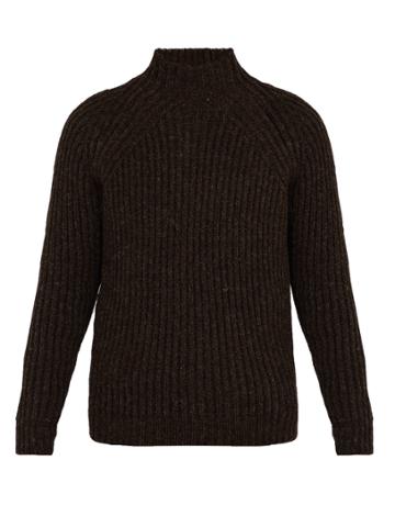 De Bonne Facture Ribbed-knit Wool Sweater