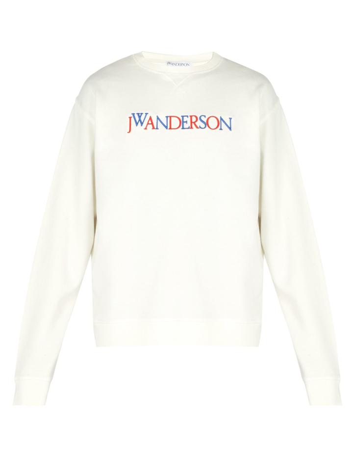 Jw Anderson Logo-embroidered Cotton-jersey Sweatshirt