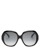 Matchesfashion.com Gucci - Oversized Round Acetate Sunglasses - Womens - Black Grey