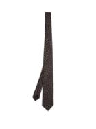 Matchesfashion.com Prada - Geometric Print Silk Tie - Mens - Brown Multi