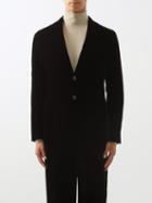 Giorgio Armani - Single-breasted Velvet Jacket - Mens - Black