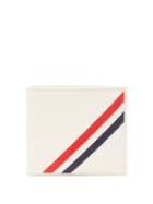 Matchesfashion.com Thom Browne - Tricolour-stripe Embroidered Leather Wallet - Mens - White
