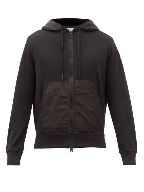 Moncler - Born To Protect Cotton-jersey Hooded Sweatshirt - Mens - Black