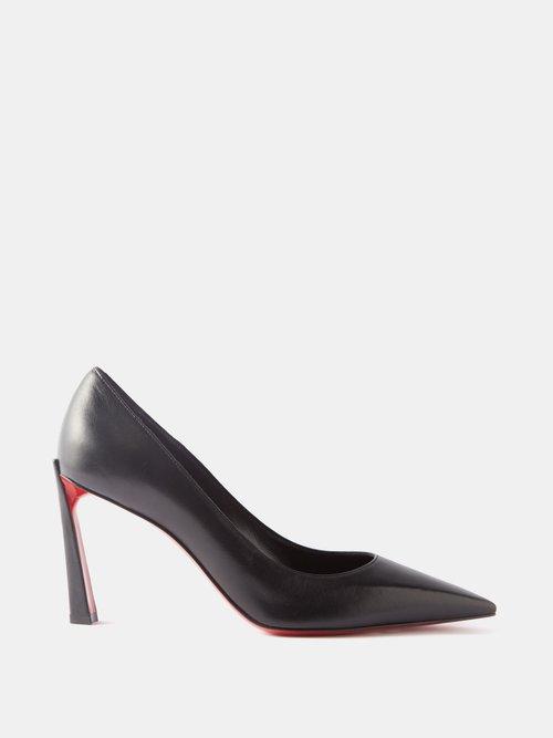 Christian Louboutin - Condora 85 Slanted-heel Leather Pumps - Womens - Black