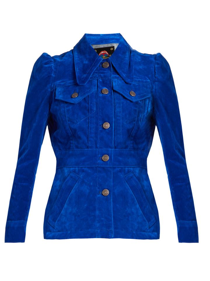Marc Jacobs Button-down Velvet-denim Jacket