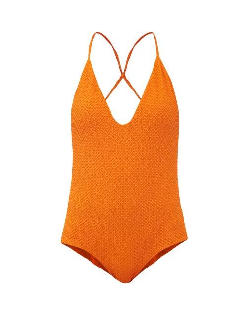 Matchesfashion.com Dodo Bar Or - Rossie Crossover-strap Swimsuit - Womens - Orange