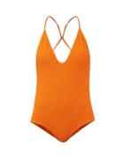 Matchesfashion.com Dodo Bar Or - Rossie Crossover-strap Swimsuit - Womens - Orange