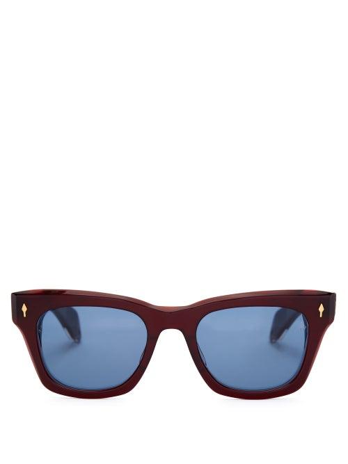 Matchesfashion.com Jacques Marie Mage - Dealan D Frame Acetate Sunglasses - Mens - Red