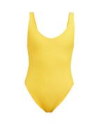 Matchesfashion.com Jade Swim - Contour Scoop Back Swimsuit - Womens - Yellow