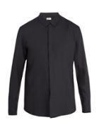 Commas Point-collar Linen Shirt
