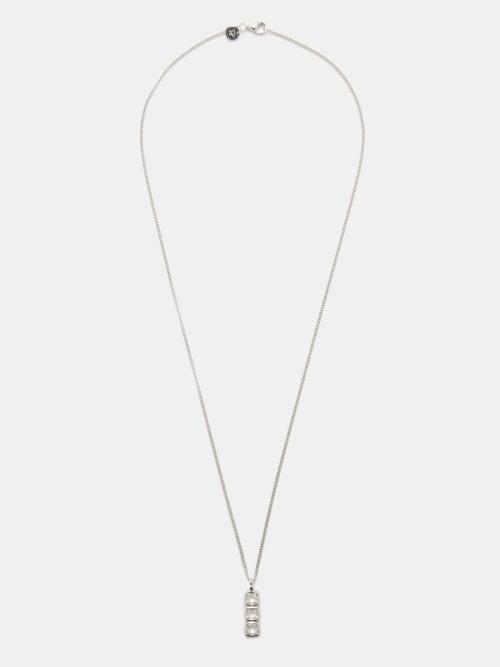 Tom Wood - Cushion Crystal & Sterling-silver Necklace - Mens - Silver