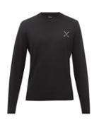 J.lindeberg - Jl Strike-intarsia Wool-blend Sweatshirt - Mens - Black