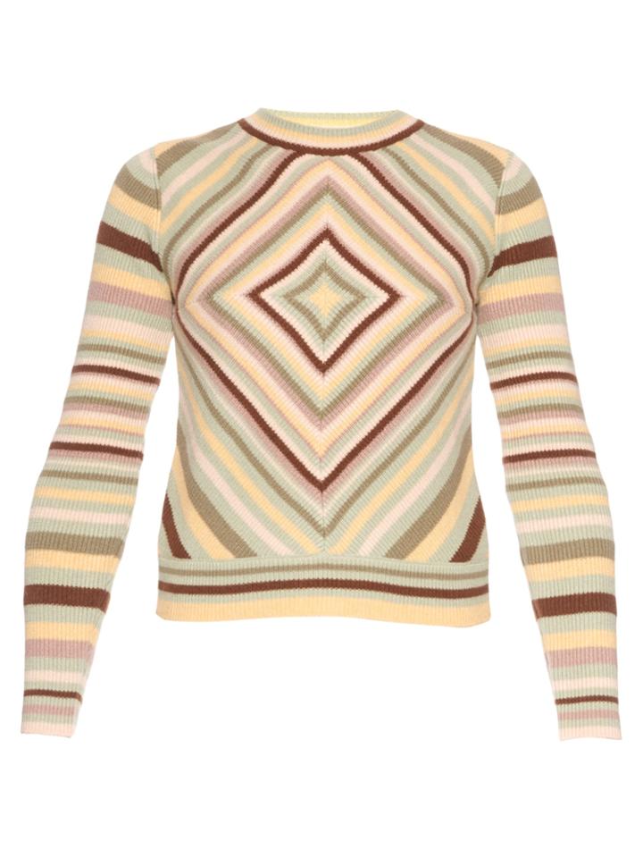 Valentino Native Couture 1975-print Crew-neck Sweater