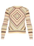 Valentino Native Couture 1975-print Crew-neck Sweater