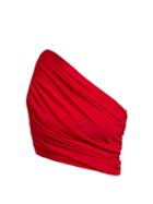 Matchesfashion.com Norma Kamali - Diana One Shouldered Bikini Top - Womens - Red