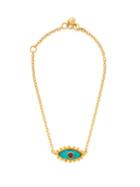 Matchesfashion.com Sylvia Toledano - Lucky Eye Turquoise And Amethyst Pendant Necklace - Womens - Green