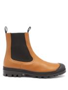 Loewe - Toe-cap Leather Chelsea Boots - Mens - Tan